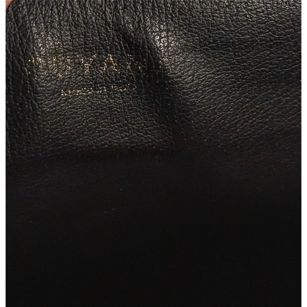 Cuyana Black Pebbled Leather Crossbody Bag Gold Half Moon Hardware Made in Italy